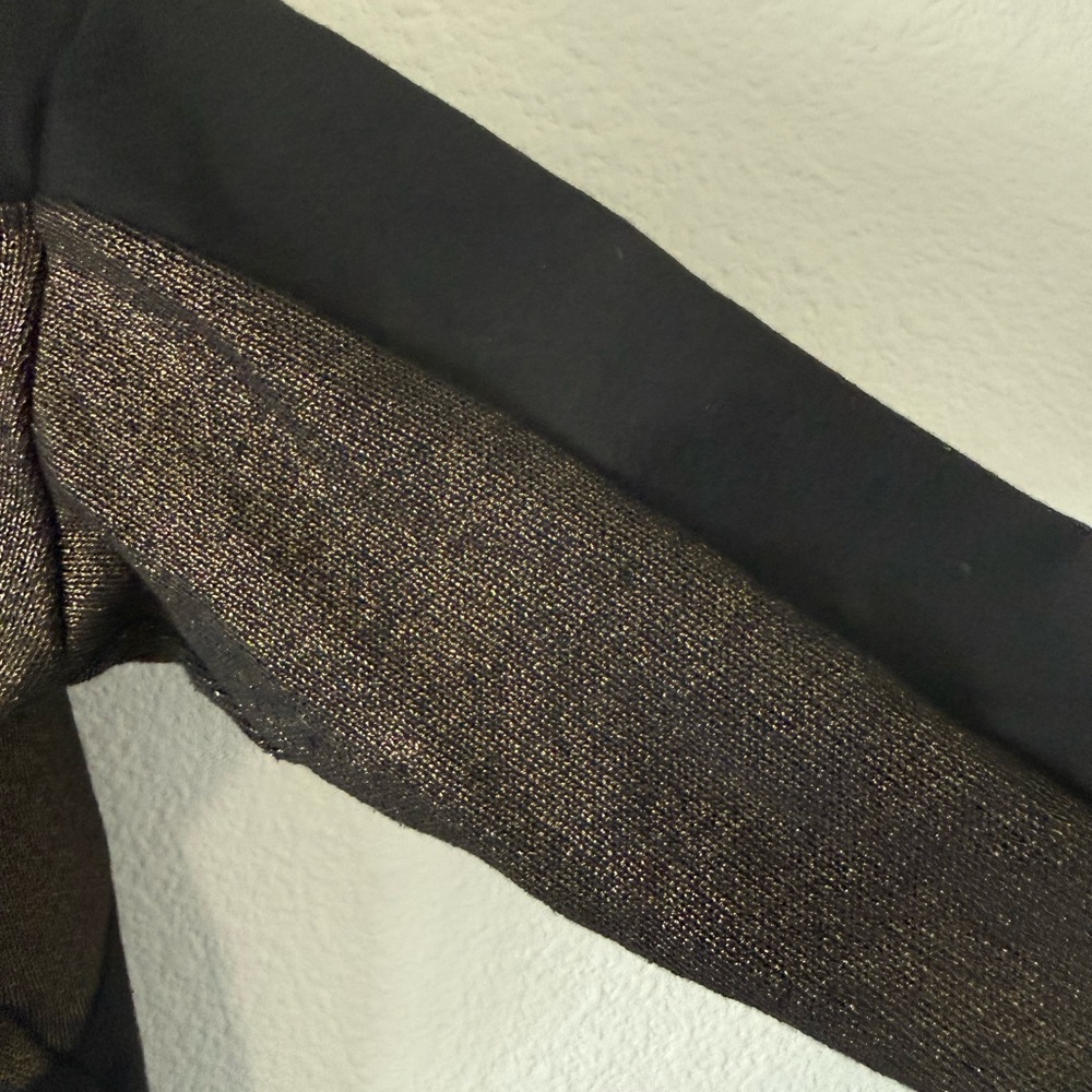 Alembika Black Top with Metallic Bronze Trim - Picture 5 of 16